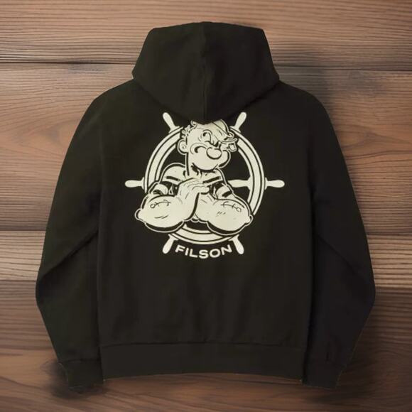 Filson X Popeye Limited Edition Hoodie 90th anniversary USA Made Mens Small Rare - Picture 5 of 11